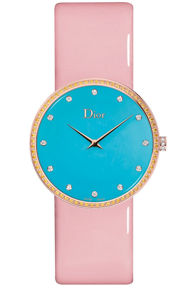 LA-D-DE-DIOR-GRANVILLE-TURQUOISE-ET-SAPHIRS-JAUNES---LA-D-DE-DIOR-GRANVILLE-TURQUOISE-AND-YELLOW-SAPPHIRES---38MM