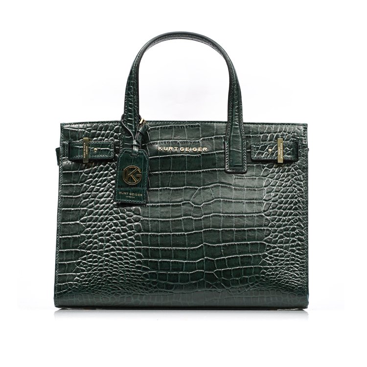 Kurt-Geiger-London-Croc-London-Tote-Green AED 1349